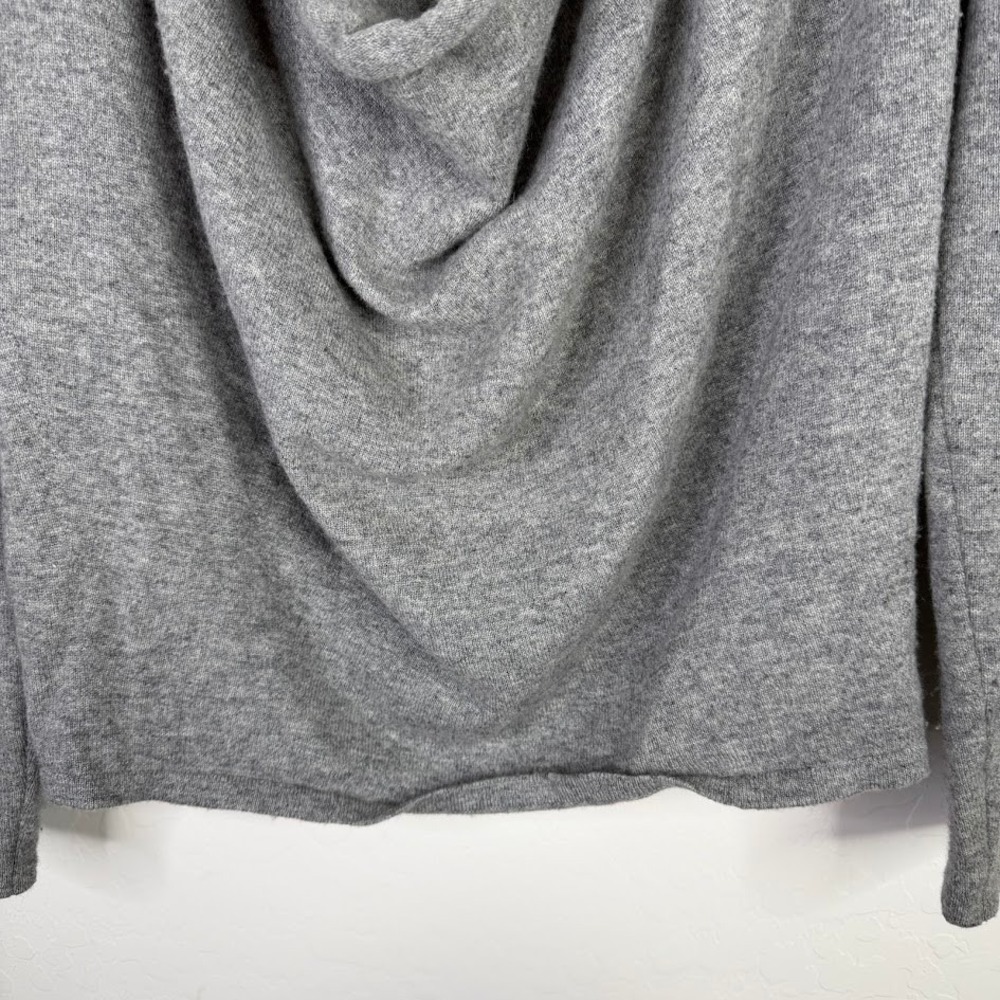 NEW Black Goat Womens Cashmere Cowl Neck Sweater Gray Quiet Luxury Capsule Large - Picture 3 of 12